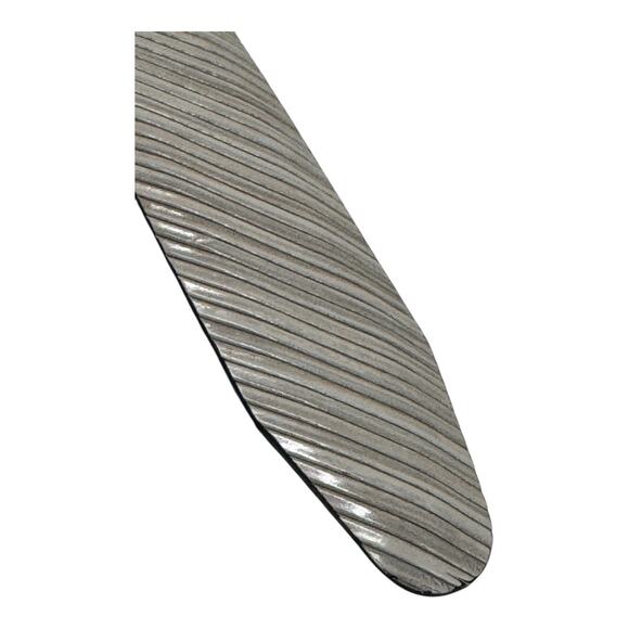 Remo Tulliani Men’s Belt 36 Italian Calfskin Embossed Diagonal Leather Ivory - Picture 3 of 10